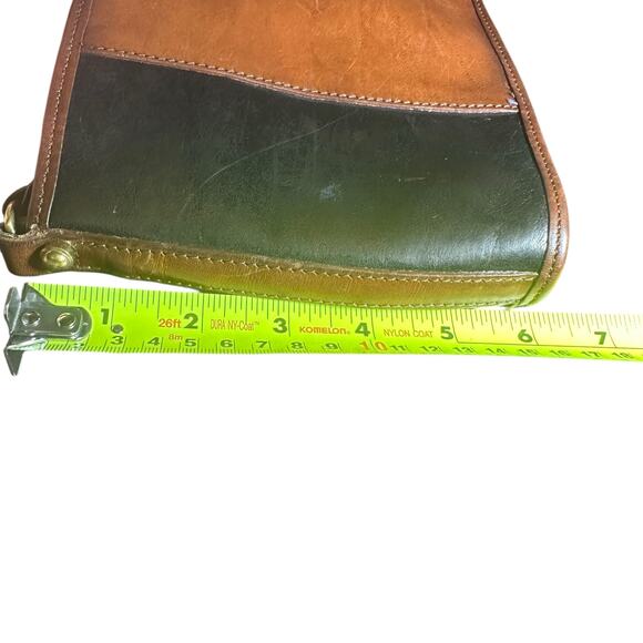 Brahmin Leather crossbody bag brown and black leather vintage - Picture 8 of 9